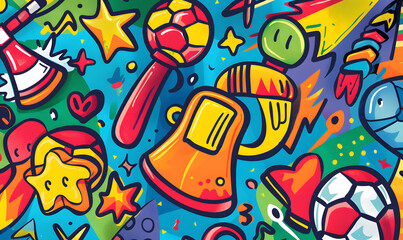 Naklejka premium football-themed graphic and photo for advertising