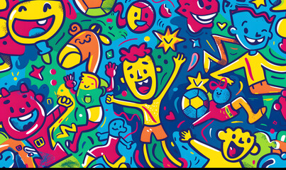 football-themed graphic and photo for advertising