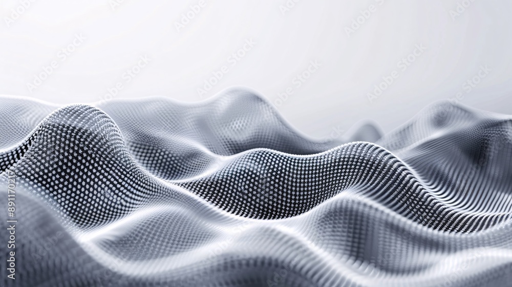 Poster abstract grey background poster with dynamic waves. technology network illustration.