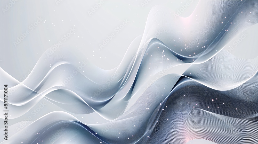 Poster abstract grey background poster with dynamic waves. technology network illustration.