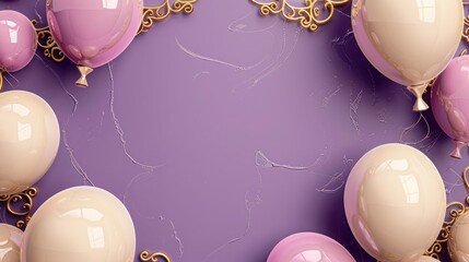 balloons on a white background