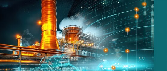 Industrial Facility with Digital Overlay