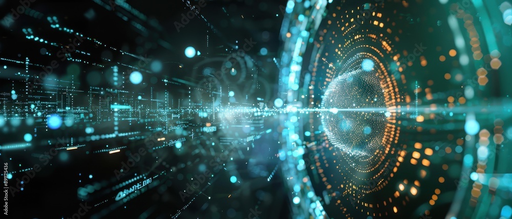 Poster abstract digital art: exploring the realm of data