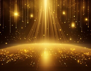 Luxurious Luminance: Gold Streaks and Spotlight Magic