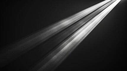 Illuminated Light Beam in Dark Isolated Background