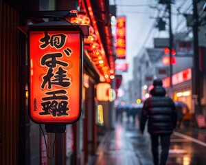 Street photography in Tokyo, neon lights and fleeting moments, capturing the essence of the city