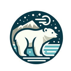 flat vector logo of a bear.