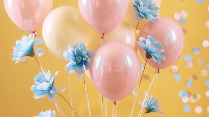 colorful balloons isolated on white