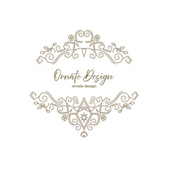 Vector decorative frame. Elegant element for design template