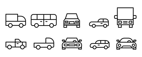 Set Car Icons - Line Series