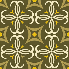 tiles floral design elements. Seamless patterns, seamless borders, circle frame. Beautiful for any plain and chic elegance designs and wallpaper