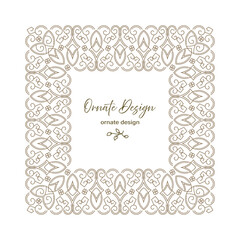 Vector decorative frame. Elegant element for design template