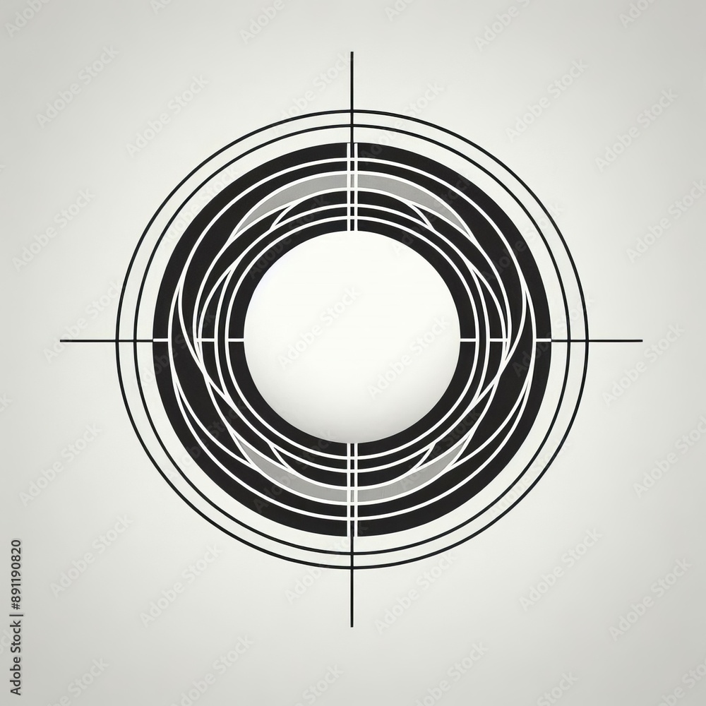 Poster white round button with a glossy 3d appearance isolated white background