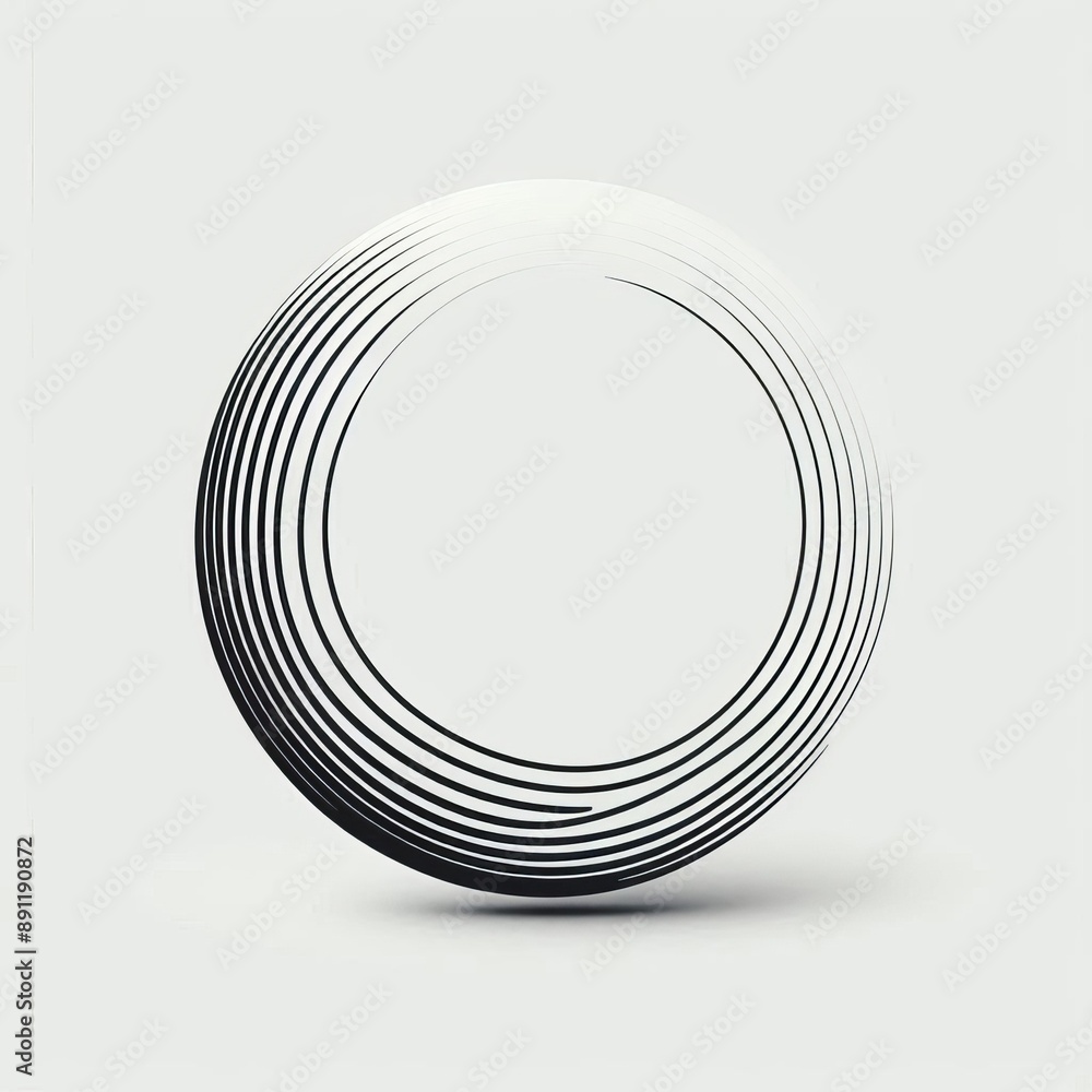 Poster white round button with a glossy 3d appearance isolated white background