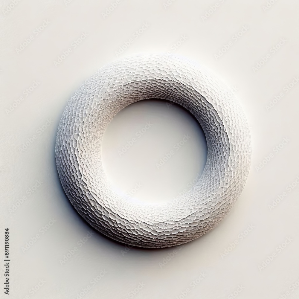Poster white round button with a glossy 3d appearance isolated white background