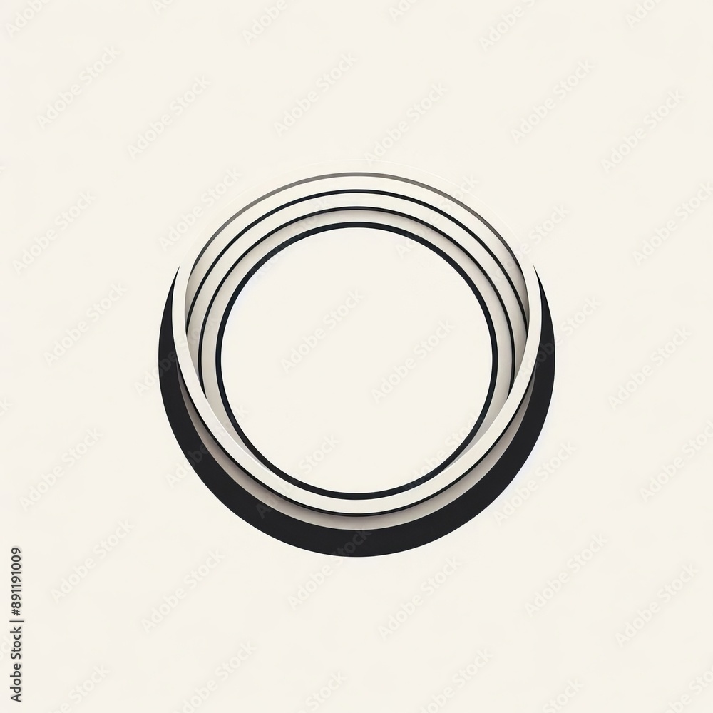 Poster white round button with a glossy 3d appearance isolated white background