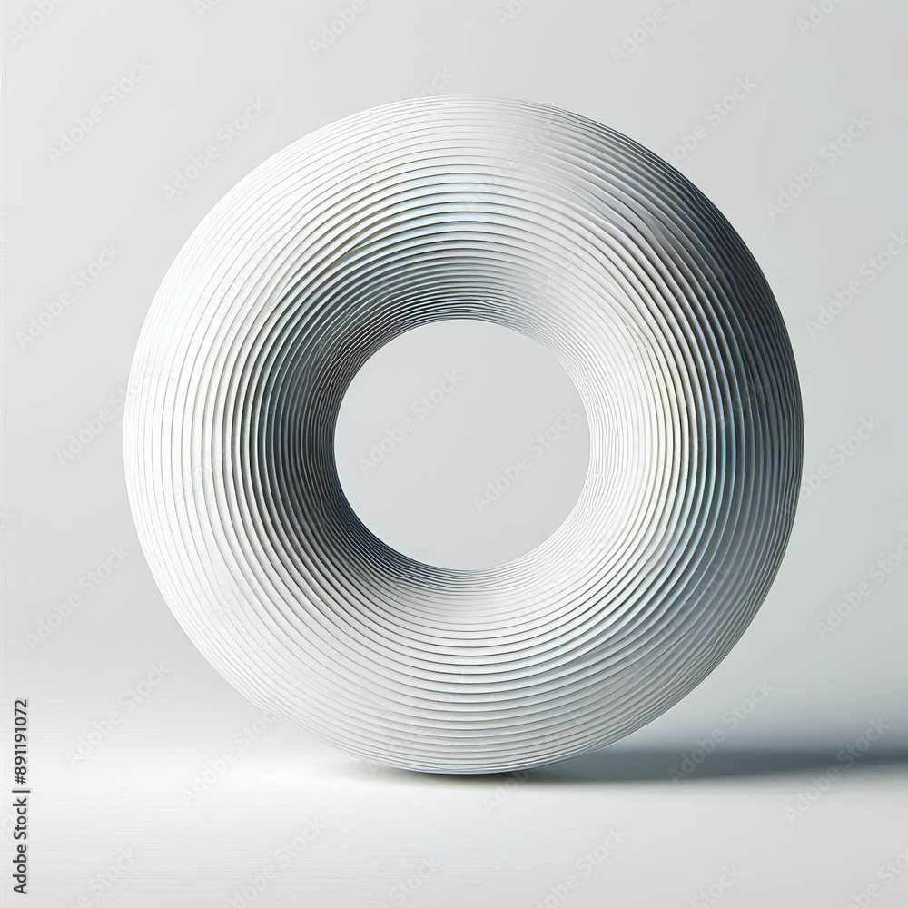Poster abstract 3d background with circles and metallic textures