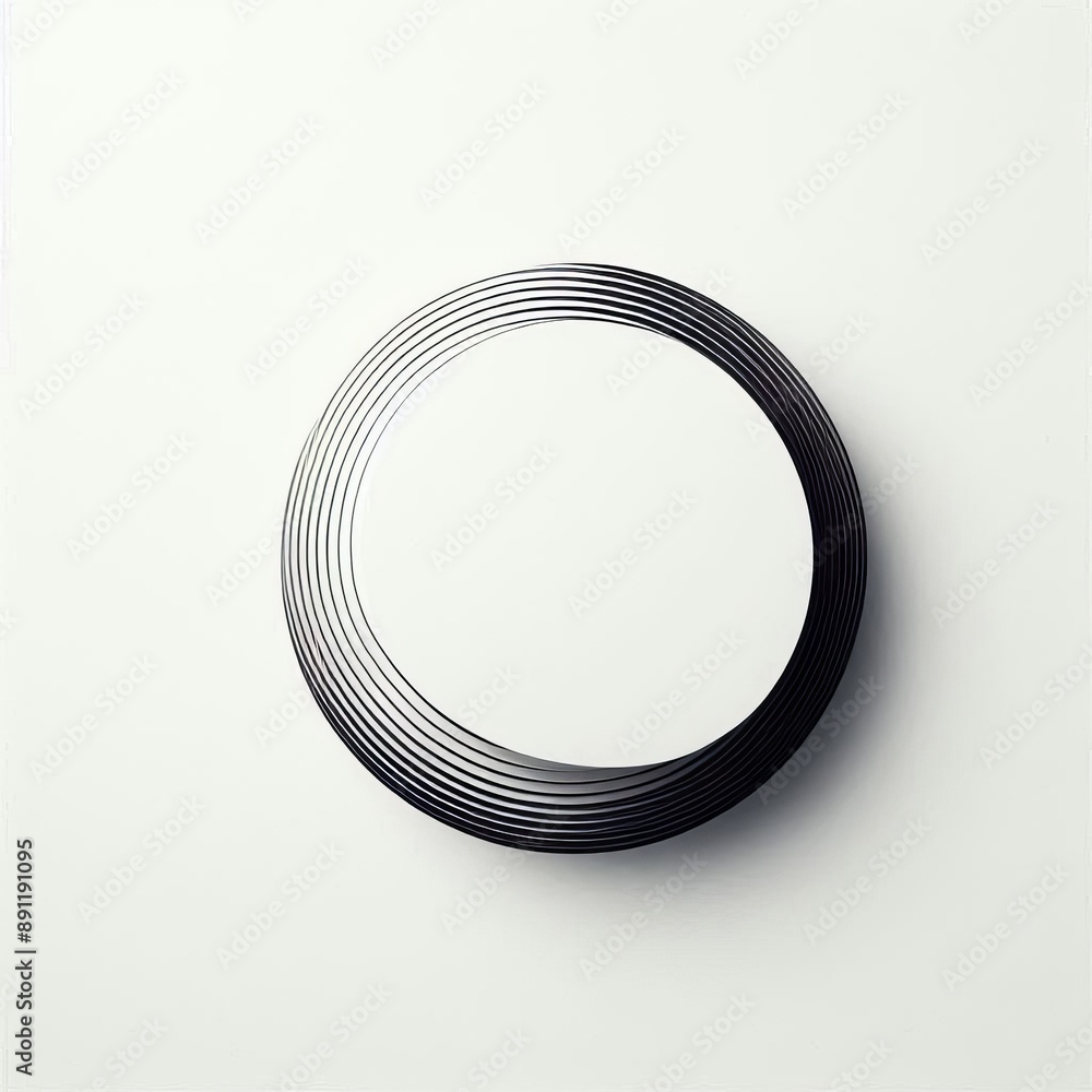 Poster white round button with a glossy 3d appearance isolated white background