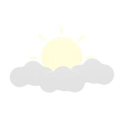 sunrise 3d icon and illustration