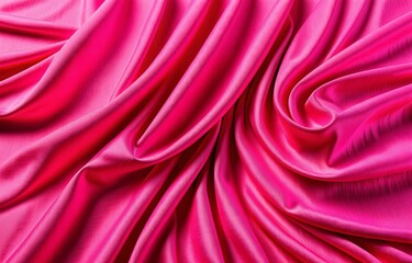 Obraz premium Pink wrinkled fabric texture background