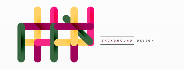 Colorful lines with shadows. Geometric background design. Vector Illustration For Wallpaper, Banner, Background, Card, Book Illustration, landing page