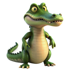 Fototapeta premium alligator 3d on a transparent background