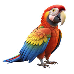 Fototapeta premium macaw 3d on a transparent background