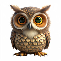 owl 3d on a transparent background
