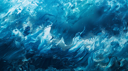 Obraz premium Abstract background with oil paint. Summer artistic background, natural dark blue wave texture.