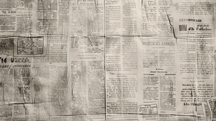 Vintage Newsprint Texture. Generative AI