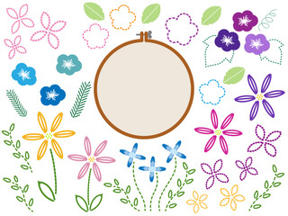 刺繍の図案イラスト