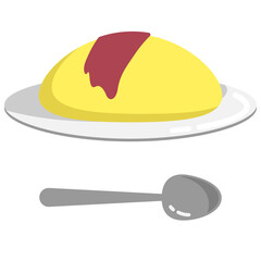 オムライスのイラスト