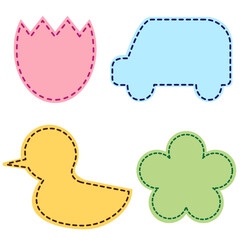 ワッペン風のイラスト