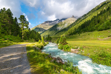 Hiking Paradise: Scenic Trail Along a River (Zillertal)