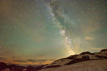 Milky Way Illuminating the Snowfields of the Alpine Rätikon Landscape