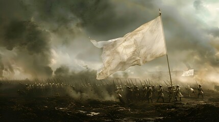 White Flag on a Battlefield