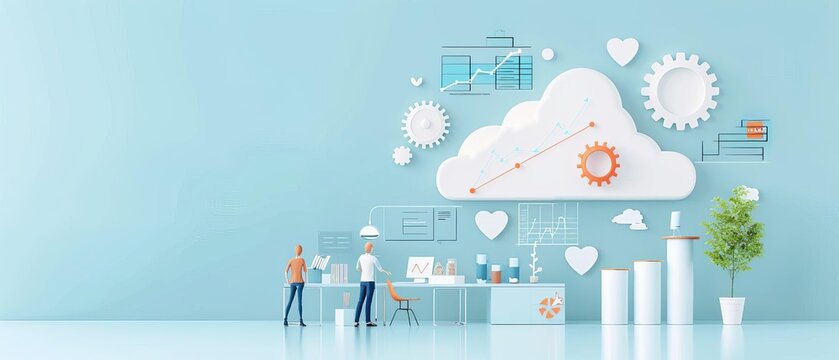 A transformative organizational growth initiative with team members engaging in cross-functional collaboration and goal alignment, promoting operational excellence