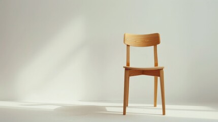 Wooden Chair in a Minimalist Setting