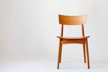 Wooden Chair on a White Background
