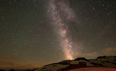 Milky Way Illuminating the Snowfields of the Alpine Rätikon Landscape