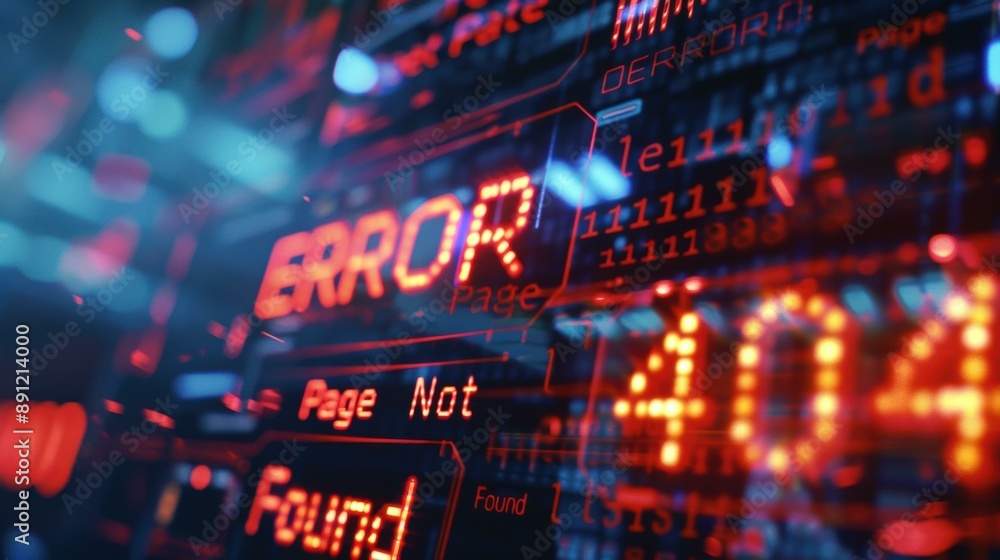 Poster a close up of a digital display with the words error. ai.