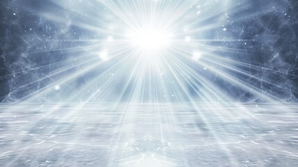 Fototapeta premium Futuristic Abstract Background with Light Rays and Shiny Glass Surface, Digital Environment Concept