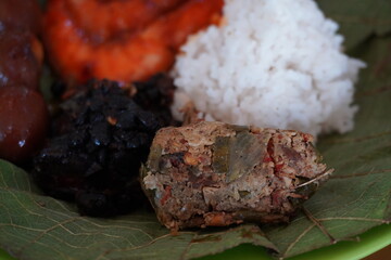 The delicious food of Indonesian traditional food in Cirebon City, West Java, Indonesia. It was...