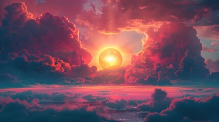 Lit bulb in the sky