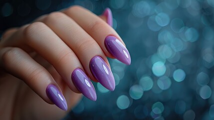Hand and beautiful nails , style nails.