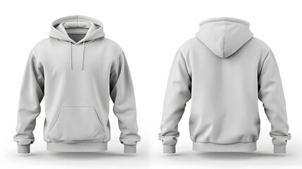 The hoodie is white and has a hood