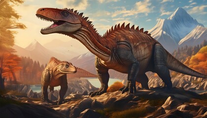 Dinosaurs in the prehistoric period, fig