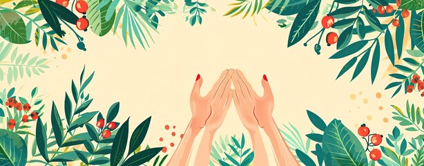 Fair trade promotion template with ethical graphics and lots of copy space