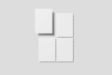 Postage Stamp Blank Mockup