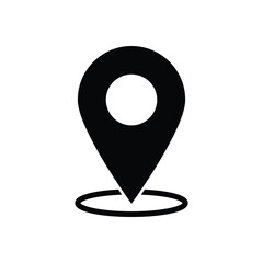 Location pin icon flat vector illustration design